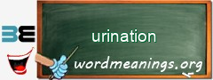 WordMeaning blackboard for urination